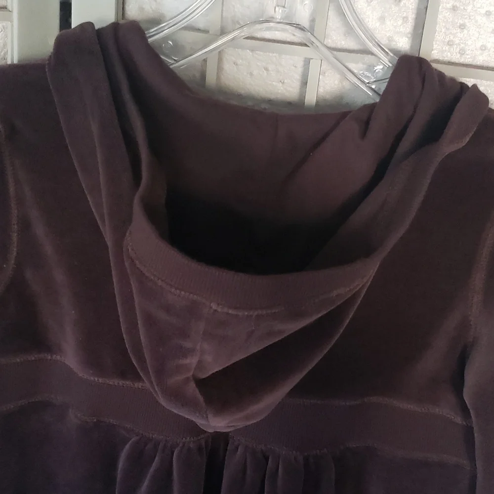 GAP nwt brown velvet hoodie girls long sleeve dress 10
